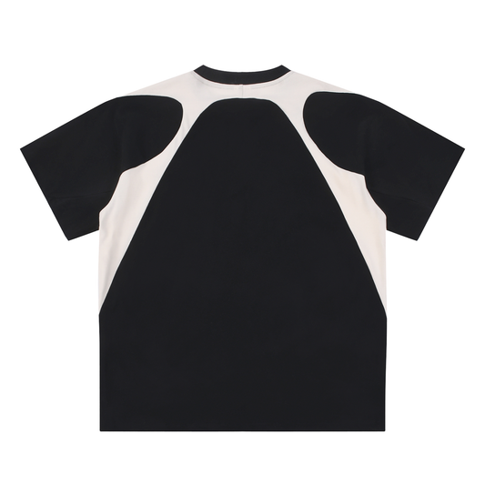 Ampedridez Contrast Panel Cotton T-Shirt