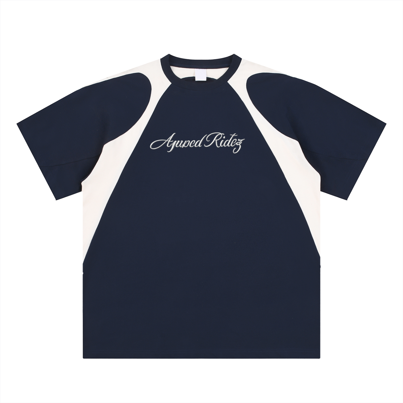 Contrast Panel Cotton T-Shirt