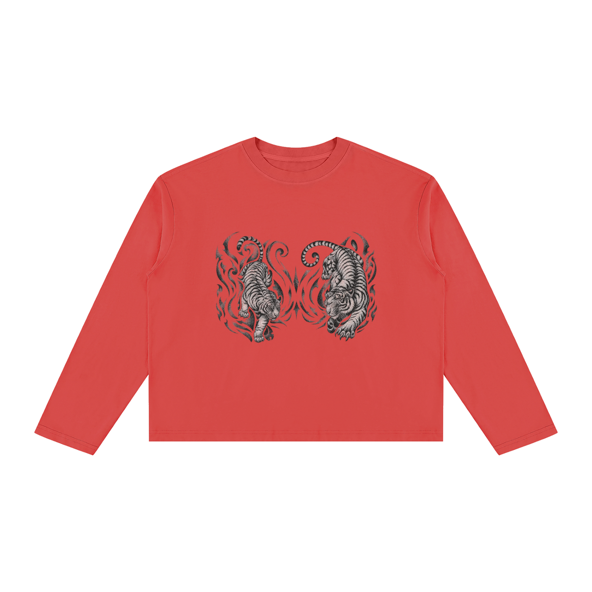 tiger Vintage Wash Long Sleeve Boxy T-Shirt