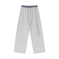 Plaid Contrast Waist Pants