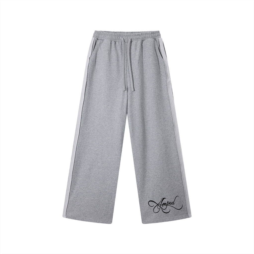 Contrast Tape Straight-Leg Sweatpants
