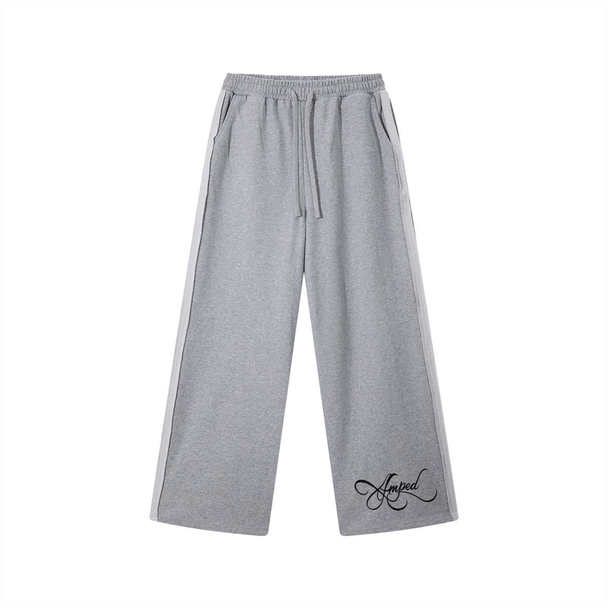 Contrast Tape Straight-Leg Sweatpants