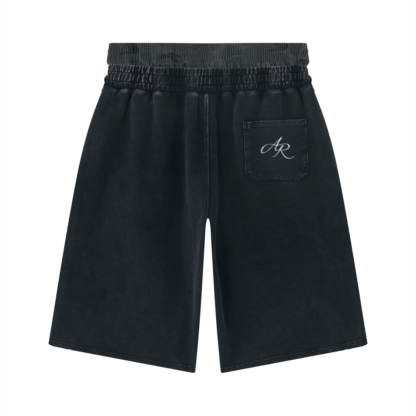 Unisex Vintage Wash Distressed Wide Leg Shorts