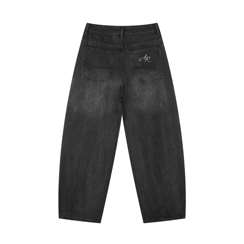 Men's Sunfade Vintage Wash Barrel Leg Jeans