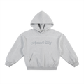 Ampedridez Contrast-Stitched Boxy Fleece Hoodie