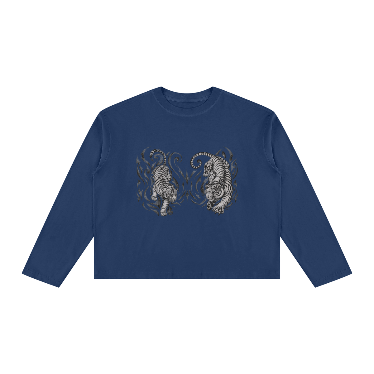 tiger Vintage Wash Long Sleeve Boxy T-Shirt
