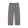 Unisex Vintage Wash Leopard Wide Leg Jeans