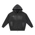 Sunfade Two-way Zipper Boxy Fleece Hoodie