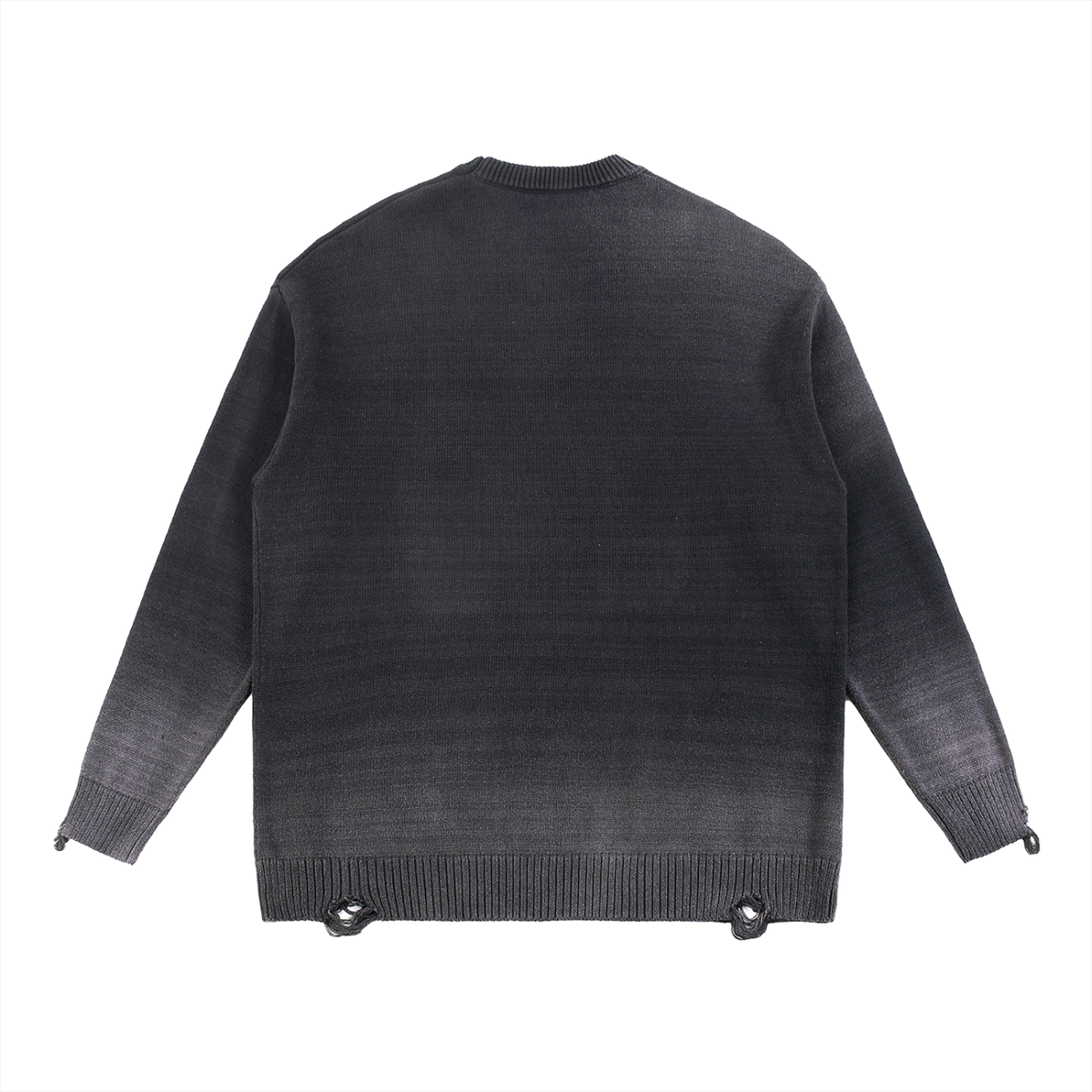 Ampedrides Sun Fade Distressed Ripped Crewneck sweater