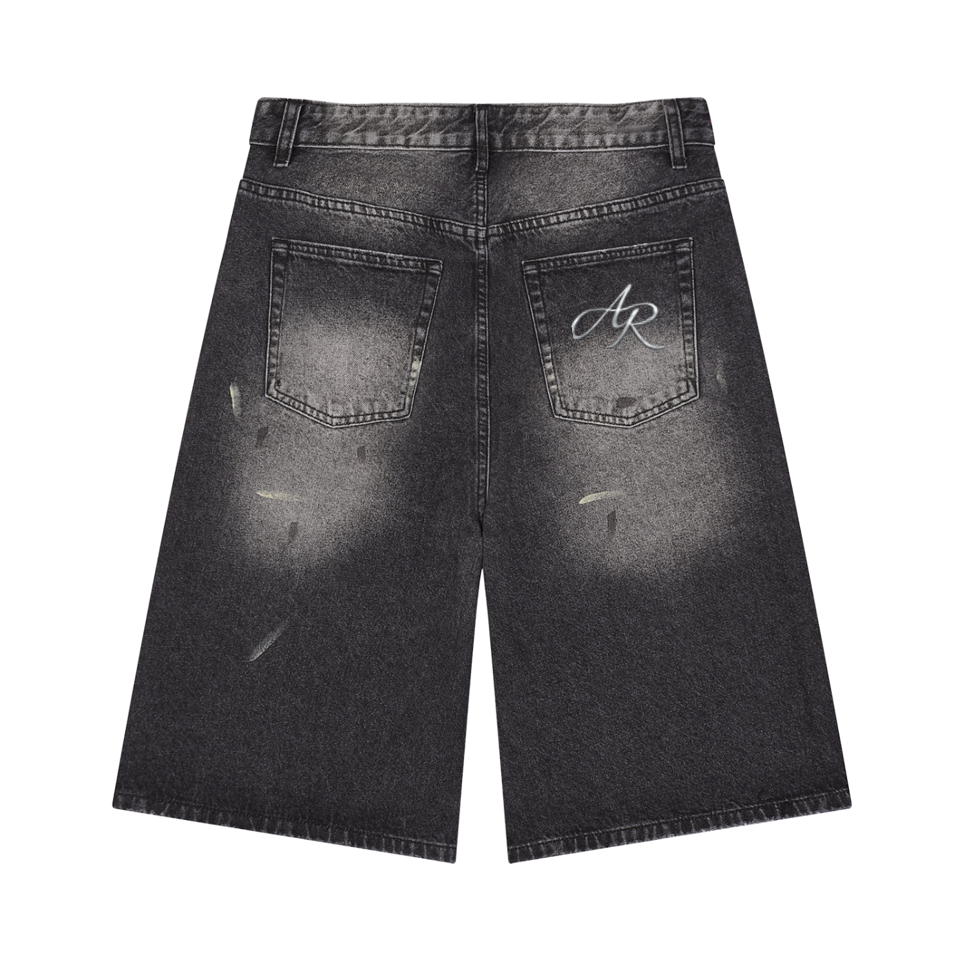 Men’s Vintage Wash Wide Leg Denim Shorts
