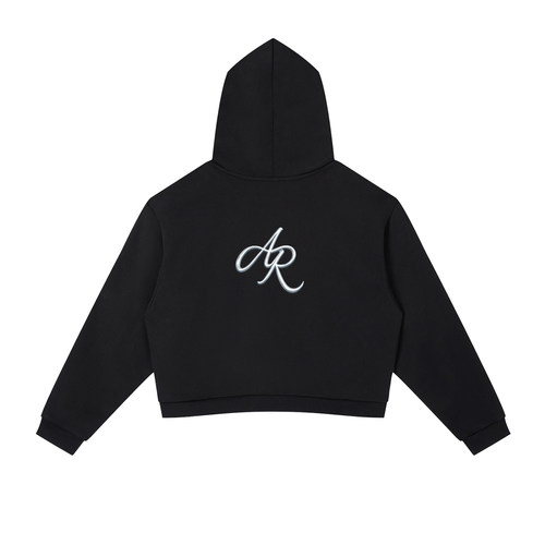 Contrast Side Stripe Cropped Hoodie